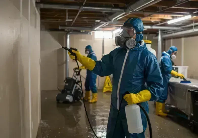 Basement Sanitization and Antimicrobial Treatment process in Spring Valley, AZ